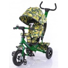 Велосипед триколісний TILLY Trike T-351-8 ТЕМНО-ЗЕЛЕНИЙ з надувними колесами / 1 /