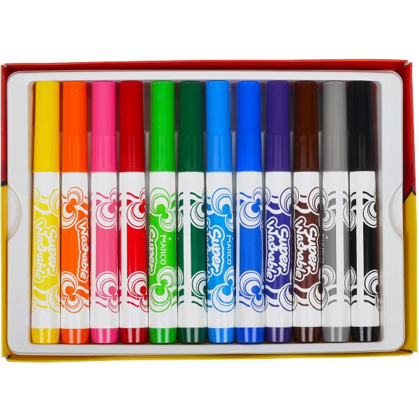 фломастири 12 кол Syper Washable Jumbo 1632-12. Фото 3