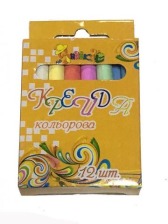 Крейда біла кругла 12кол. (діам.0,9см) 9051-12  Little Artist 825511