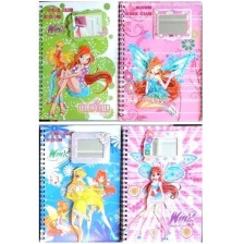 Блокнот дит. на пруж, А5, Принцеси Winx в асорт,36арк. А-24,А-29, №0015 №8021