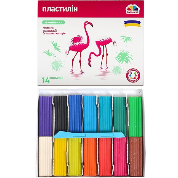 Пластилін   14кол.,  "Захоплення " 320гр, (331036) Гамма