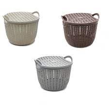 Корзина для зберігання №1002+ пл.круг. з кришкою (20*15см) (60)