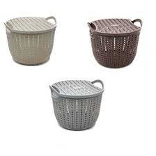 Корзина для зберігання №1002+ пл.круг. з кришкою (20*15см) (60)