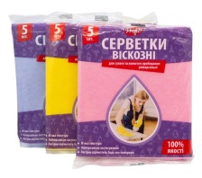 Салфетки віскозні 5-ти шт 30*38