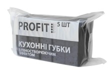 Губка кухонна пориста Profit 5шт (чорна)