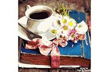 Картина 011 Чаювання на книжці 40*40см