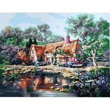 Картина 016 Хатинка біля моря 40*50см