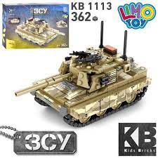Конструктор КВ1113 (18шт) військова техніка, танк, 362дет, в кор