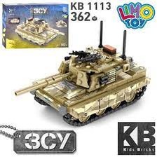 Конструктор КВ1113 (18шт) військова техніка, танк, 362дет, в кор