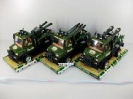 Військова машина 468-31-2-3 (24шт) инер-я, 3 вида, в слюде, 33-18-16см