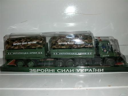 Військова техніка 151185 R/3000-9 (24шт) с прицепом, в слюде, 53-12-14см