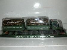 Військова техніка 151185 R/3000-9 (24шт) с прицепом, в слюде, 53-12-14см