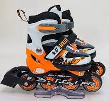 Ролики 64933-L Best Roller/розмір 38-42/колір - помаранч(6) колеса PU, переднє колесо світло, d- 7см