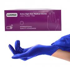 Рукавиці медичні LUXIMED XL сині 25пар в кор (ціна за пару)