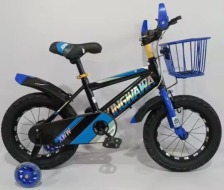 Велосипед  (2шт) 14 BX-98 "14"(2шт) з корзиною чорно-голубий