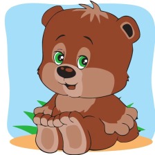 Картина 7053 Ведмежа Тедді 20*20см