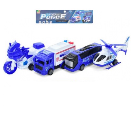 Набір спецтехніки BQ600-51 (96/2) 4штуки, інерція, масштаб 1:72, на листі