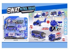 Набір спецтехніки BQ600-51 (96/2) 4штуки, інерція, масштаб 1:72, на листі. Фото 2