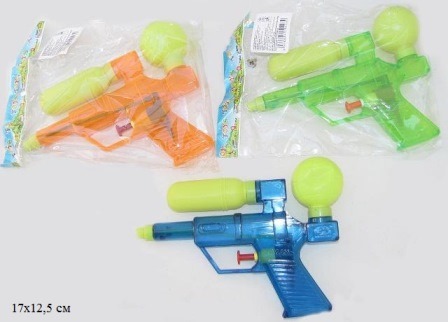 Водяний пістолет 17см 933 (JH-933) 3цв.кул.17 * 12,5 Ш.К. / 384 /