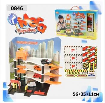 Гараж PLAY SMART 0846 "Башня-парковка" с машинами кор.55,5*10*35,5 ш.к./12/