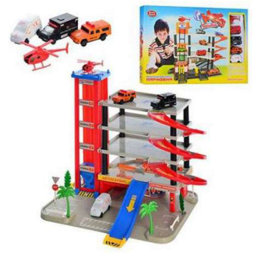 Гараж ZY-676/ZY-680/ZY-684 "PAW PATROL"/"Robocar POLI"/"Вспыш" с машин.3в.кор.38*8*26,5 ш.к./36/