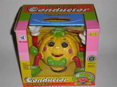 Гарбуз 12345 (48шт) ездит, муз, свет, на бат-ке, в кор-ке, 19-17-13см