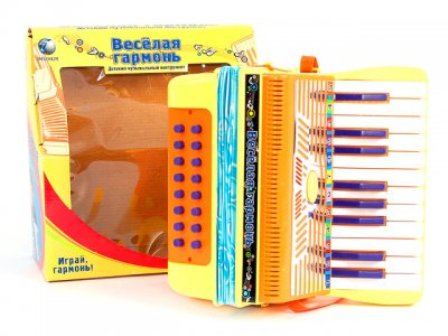 Гармошка 3033 (452442R) (12шт / 2) "Весела гармонь" в кор. 27 * 13,5 * 27,5см