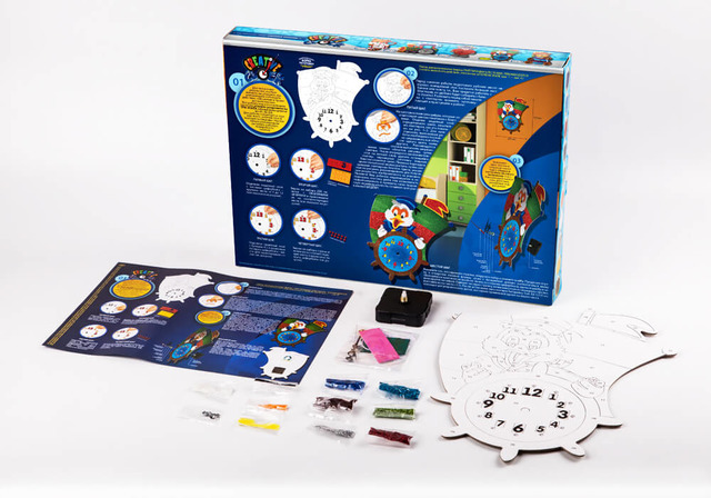 Годинник "Creative  clock" глітер (10) СС-01-01, 02, 03, 04, 05. Фото 7