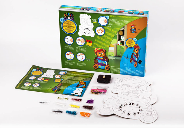 Годинник "Creative  clock" глітер (10) СС-01-01, 02, 03, 04, 05. Фото 9