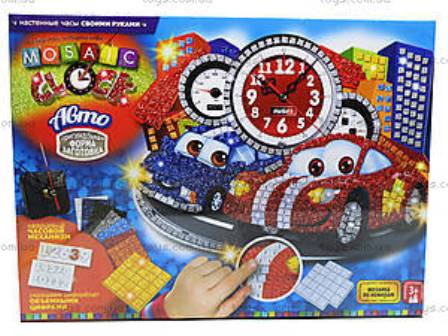 Годинник "Mosaic clock" (10) MС-01-01, 02, 03, 04, 05
