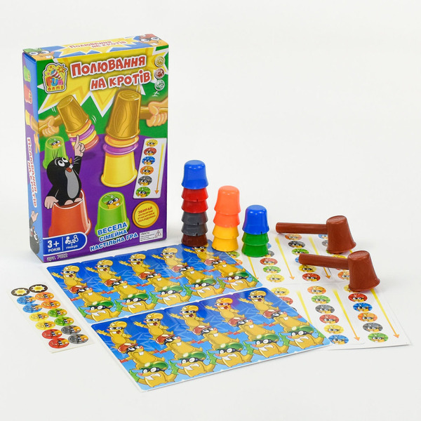 Гра настольна "Полювання на кротів" № 7022 (24) в коробке "FUN GAME" [Коробка]