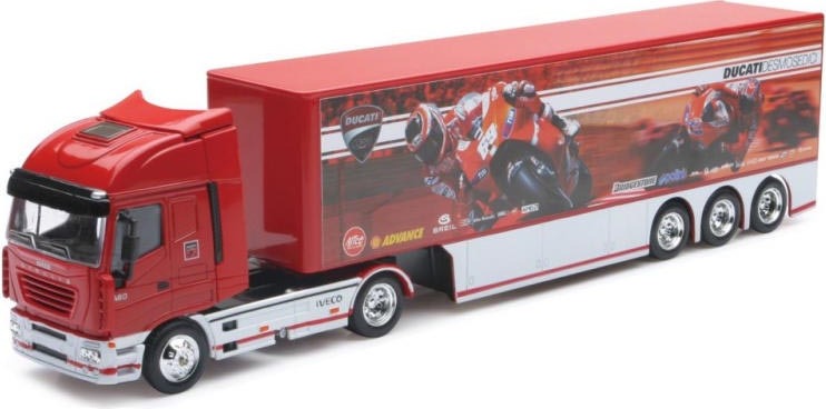 Грузовик 15743 IVECO STRALIS DUCATI метал. 1:43 кор. /24/