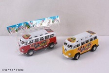 Автобус 595-14 (360шт) инер-й, 2 цвета, в кульке, 16см