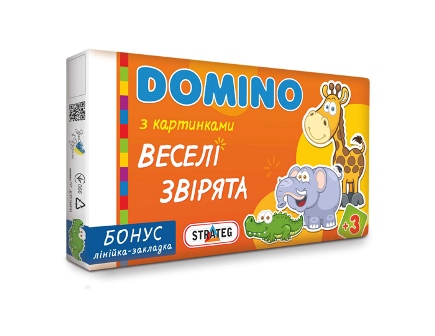 Доміно 747 (12шт) Стратег ", Веселі звірята", в кор-ке, 35,5-20-3см