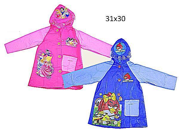 Дощовик "Angry Birds, Disney Рrincess" CEL-30 (100шт) 2 вида, 2 размера (M,L), с капюшоном