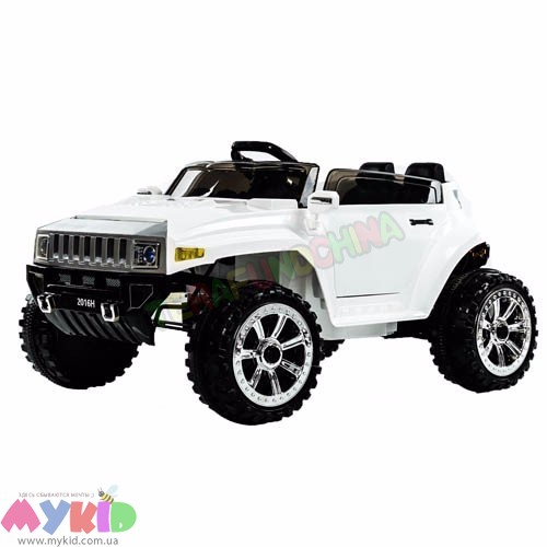 Електромобіль T-7825 WHITE джип на Bluetooth 2.4G Р/У 2*6V4.5AH мотор 2*25W с MP3 110*69*55 ш.к. /1/