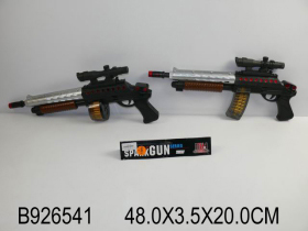 Автомат 096-8 (72шт) звук, свет, на бат-ке, в кульке, 25-55см