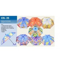 Зонт CEL-38 (120шт/4) 2 вида,герої м/ф,в кульку,трост,66см,
