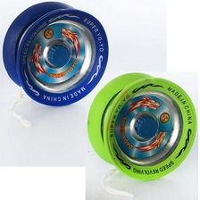 Йо-йо M 3023 (100шт) 6,5см, на веревке, 2 вида, в кульке, 11-11-3см