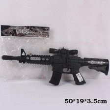 Автомат 3396 (120шт/2)батар.,черный,в пакете 51*19*3,5см