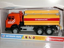 Камаз 9118 D (24шт) инер-й, бат-ка, звук, свет, цистерна "огнеопасно", в кор-ке, 28-13,5-11см