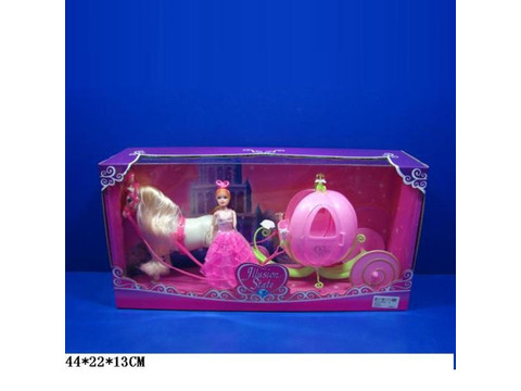 Карета 28916B з конем батар.муз.2цв.кор.45 * 12,3 * 22,3 Ш.К. / 24 /