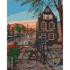 Картина 10580-АС Кафе в Амстердамі 40*50см