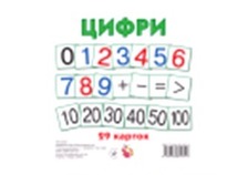 Картки міні: Цифри 22 карточки