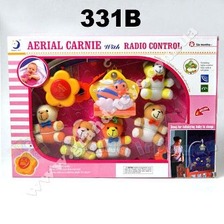 Карусель 331B (12шт/2)батар.,муз.,дистанцион.управлен.,мягкие мишки,в кор. 45*30*7см