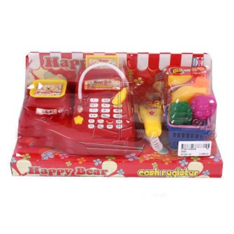 Касовий апарат 009A (72шт / 2) батар., З кошиком, продуктами, під слюдою 26 * 12 * 12см