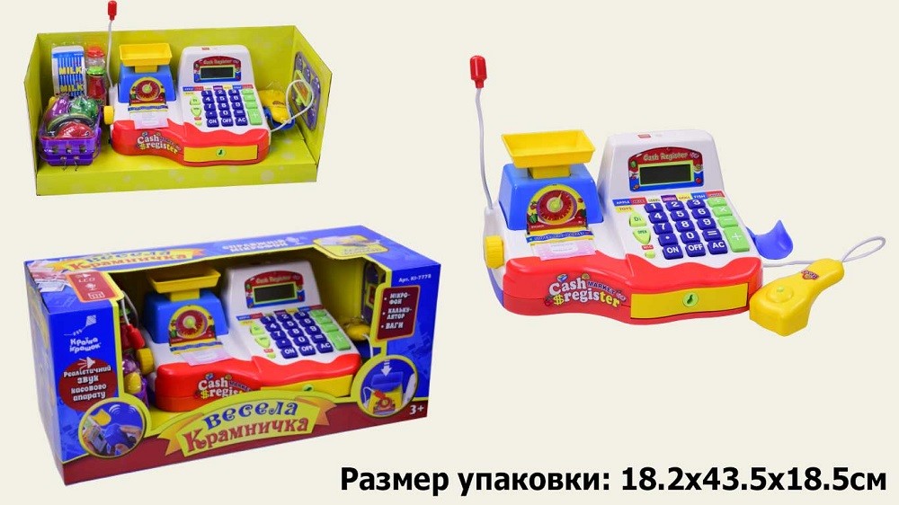 Касовий апарат Весела Крамничка КІ-7778 на бат з мікрофоном
