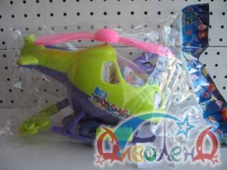 Каталка 0302 (36шт) вертолет, в кульке,
