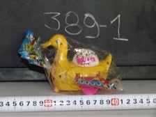 Каталка 389-1 A (288шт) заводная, лебедь, машет крыльями, в кульке, 15-10-16см