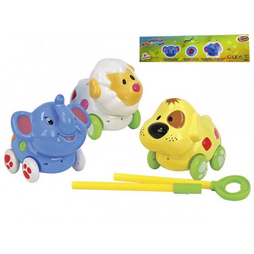 Каталка PLAY SMART 1269 "Забавные животные" муз.на палке 3в.кул.15*12*15 ш.к./72/